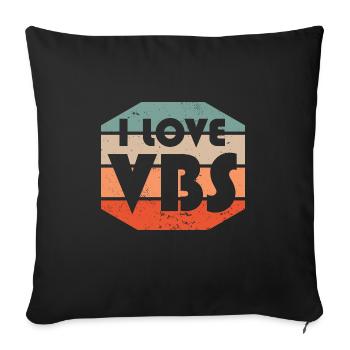 I Love VBS Summer Camp Vacation Bible School Crew - Sofa pillowcase 17,3'' x 17,3'' (45 x 45 cm) - black - Front