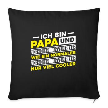 Versicherungsvertreter Für Versicherungsmakler Ver - Sofakissenbezug 45 x 45 cm - Schwarz - Vorne