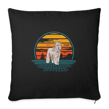 Terrier irlandais à enrobage doux - Housse de coussin décorative 45 x 45 cm - noir - Devant