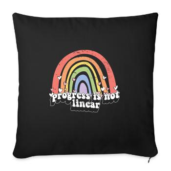 SPED Progress Is Not Linear Special Education - Sofa pillowcase 17,3'' x 17,3'' (45 x 45 cm) - black - Front