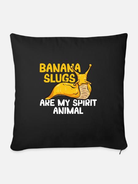Bananenschnecke Schnecke - Sofakissenbezug 45 x 45 cm - Schwarz