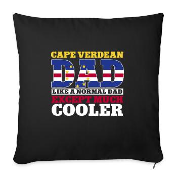 Cape Verde flag Cabo Verde flag - Sofa pillowcase 17,3'' x 17,3'' (45 x 45 cm) - black - Front