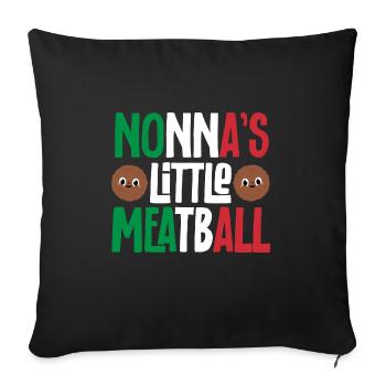 Boulettes de viande Italie Cuisine italienne - Housse de coussin décorative 45 x 45 cm - noir - Devant