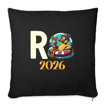 Pensioner Gift Pension 2026 Retirement - Sofa pillowcase 17,3'' x 17,3'' (45 x 45 cm) - black - Front