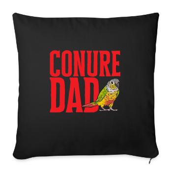 Molina Parakeet Parrot Bird Parakeet - Sofa pillowcase 17,3'' x 17,3'' (45 x 45 cm) - black - Front