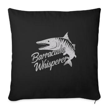 Cadeau pour l’amateur de poissons Barracuda - Housse de coussin décorative 45 x 45 cm - noir - Devant