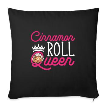 Rouleau à la cannelle - Housse de coussin décorative 45 x 45 cm - noir - Devant