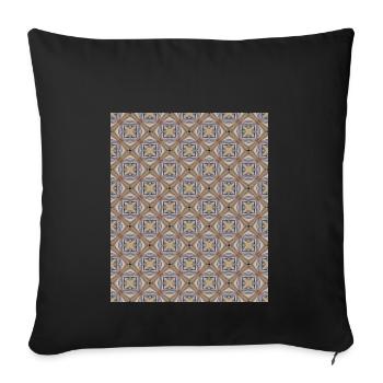 buntes Muster geometrisch - Sofakissenbezug 45 x 45 cm - Schwarz - Vorne