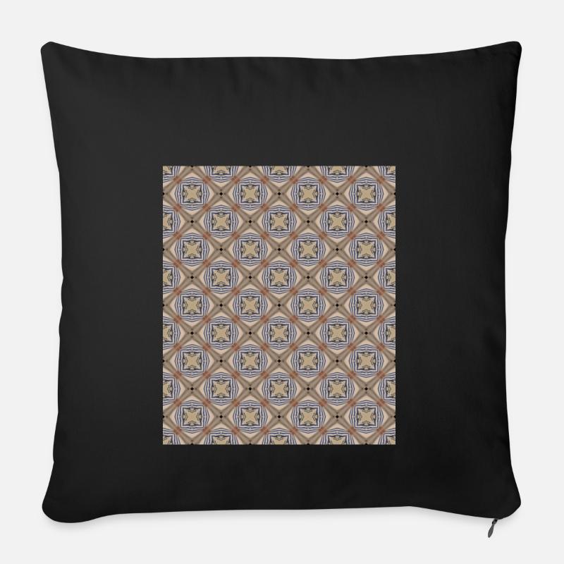 buntes Muster geometrisch - Sofakissenbezug 45 x 45 cm - Schwarz