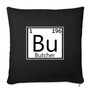 Metzger Periodensystem Fleisch Fleischer - Sofakissenbezug 45 x 45 cm - Schwarz - Vorne