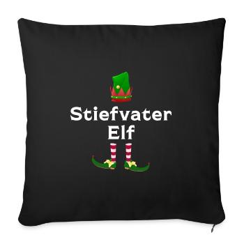 Stiefmama Elf Bonusmama Geschenk - Sofakissenbezug 45 x 45 cm - Schwarz - Vorne