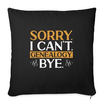 Genealogy Genealogy Genealogist - Sofa pillowcase 17,3'' x 17,3'' (45 x 45 cm) - black - Front