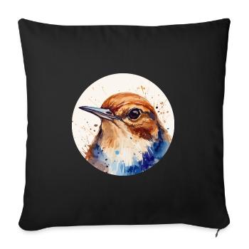 Troglodyte - Housse de coussin décorative 45 x 45 cm - noir - Devant