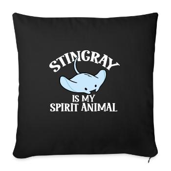 Stingrays Manta Rays Ocean Rays - Sofa pillowcase 17,3'' x 17,3'' (45 x 45 cm) - black - Front