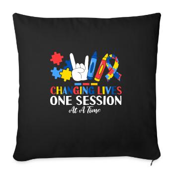 Changing Lives One Session At A Time ABA - Sofakissenbezug 45 x 45 cm - Schwarz - Vorne