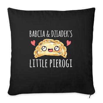 Polish Food Pierogi - Sofa pillowcase 17,3'' x 17,3'' (45 x 45 cm) - black - Front