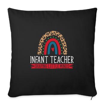 Enseignante de maternelle Éducatrice de centre de garde - Housse de coussin décorative 45 x 45 cm - noir - Devant