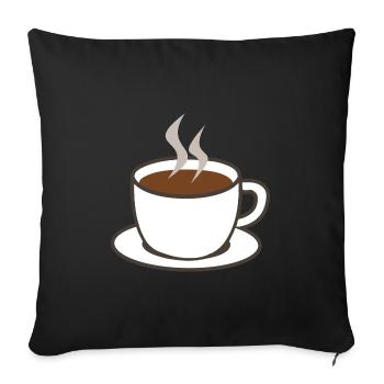 Coffee cup coffee cup coffee pot - Sofa pillowcase 17,3'' x 17,3'' (45 x 45 cm) - black - Front