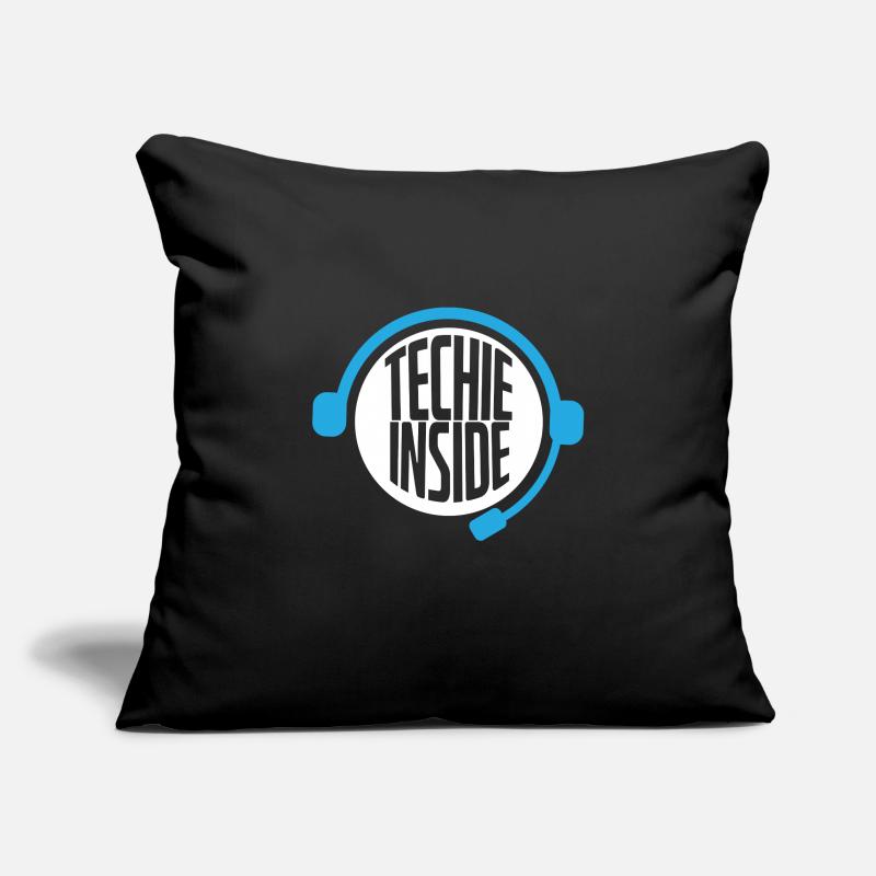 Techie Inside Tech Support Headset Sofa pillowcase 17,3'' x 17,3'' (45 x 45 cm)