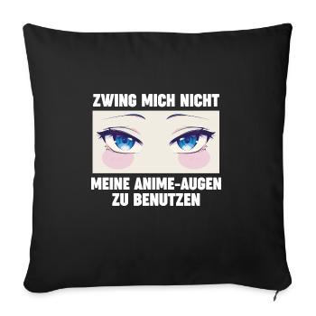 Anime - Sofakissenbezug 45 x 45 cm - Schwarz - Vorne