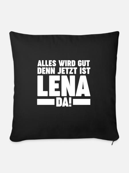 Lena - Sofakissenbezug 45 x 45 cm - Schwarz