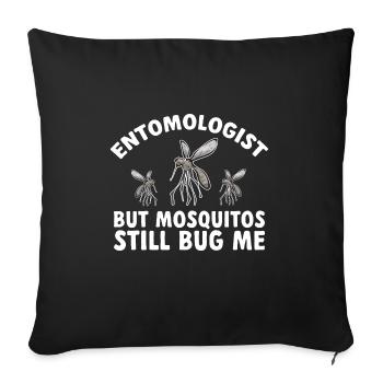 Insect collectors, insects, beetle lovers, entomologists - Sofa pillowcase 17,3'' x 17,3'' (45 x 45 cm) - black - Front