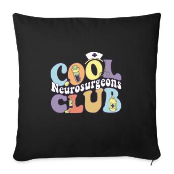 Cool Neurosurgeons Club Neurology Practitioner - Sofa pillowcase 17,3'' x 17,3'' (45 x 45 cm) - black - Front