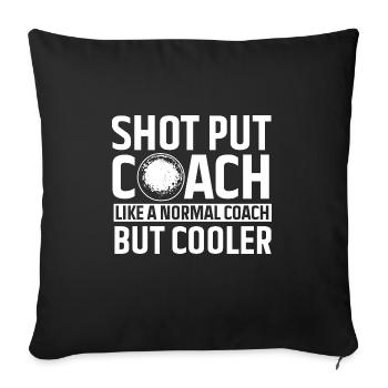 Lancer du poids Athlétisme - Housse de coussin décorative 45 x 45 cm - noir - Devant