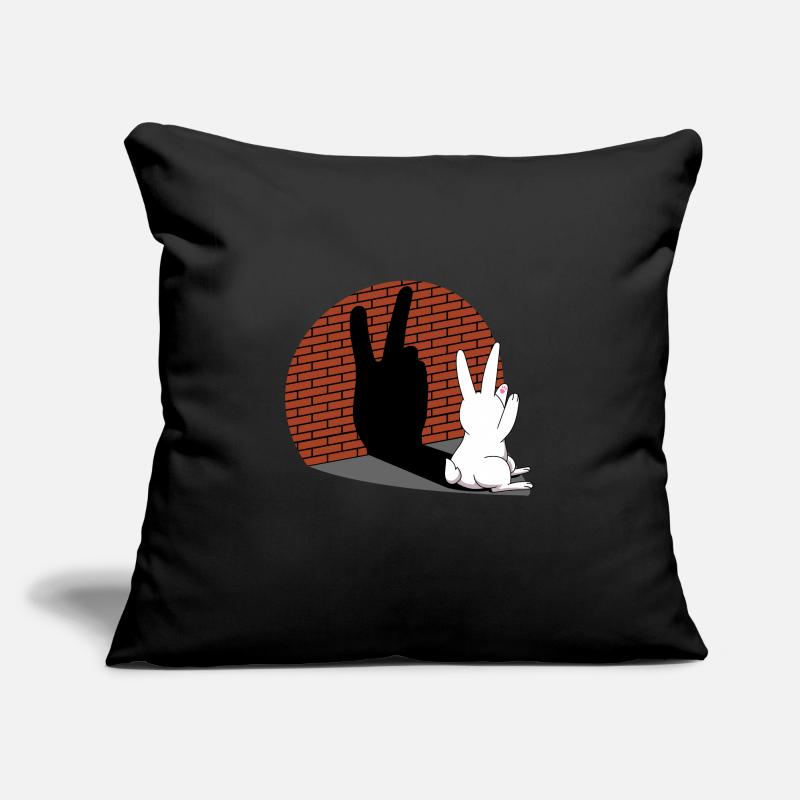 Rabbit Shadow Figure Shadow Image Shadow Play Sofa pillowcase 17,3'' x 17,3'' (45 x 45 cm)