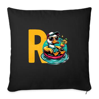 Retiree Gift Pension Saying Retirement - Sofa pillowcase 17,3'' x 17,3'' (45 x 45 cm) - black - Front