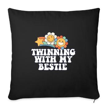 Jumelage avec mon meilleur ami Squad Twin - Housse de coussin décorative 45 x 45 cm - noir - Devant
