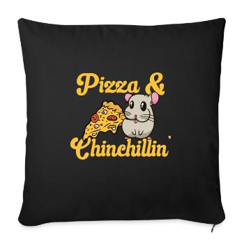 Chinchilla - Housse de coussin décorative 45 x 45 cm - noir - Devant