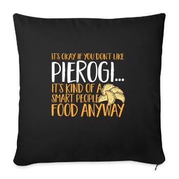 Polish Food Pierogi - Sofa pillowcase 17,3'' x 17,3'' (45 x 45 cm) - black - Front