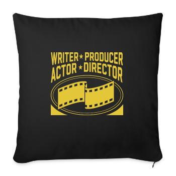 Réalisateur Equipe de tournage Scénariste Producteur Acteur - Housse de coussin décorative 45 x 45 cm - noir - Devant