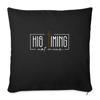 Cross - Christian - God - Sofa pillowcase 17,3'' x 17,3'' (45 x 45 cm) - black - Front
