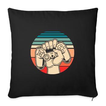 Jeux - Housse de coussin décorative 45 x 45 cm - noir - Devant