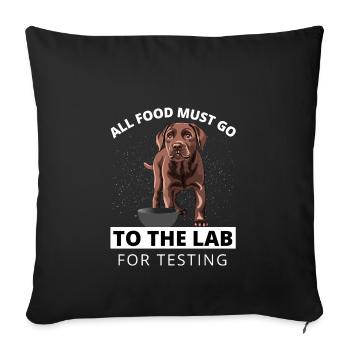 All Food must aller to the Lab for testingLabrador - Housse de coussin décorative 45 x 45 cm - noir - Devant