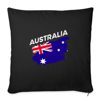 Australie - Housse de coussin décorative 45 x 45 cm - noir - Devant