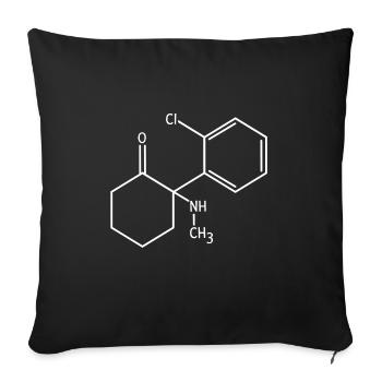 Ketamin Formel - Sofakissenbezug 45 x 45 cm - Schwarz - Vorne