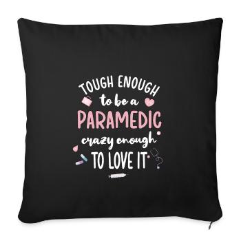 Paramedic Paramedic Paramedic Paramedic Rescue Worker - Sofa pillowcase 17,3'' x 17,3'' (45 x 45 cm) - black - Front
