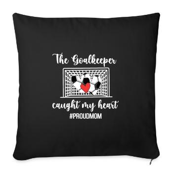 Gardien de but de soccer Mère Gardien de but de soccer Mama Gardien de but - Housse de coussin décorative 45 x 45 cm - noir - Devant