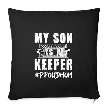 Gardien de but de soccer Mère Gardien de but de soccer Mama Gardien de but - Housse de coussin décorative 45 x 45 cm - noir - Devant