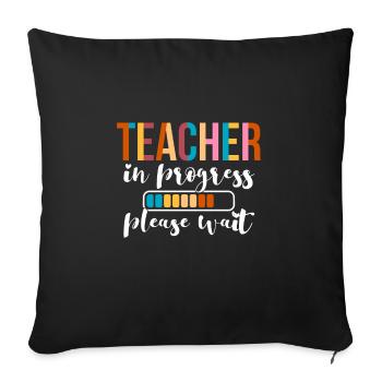 Futur enseignant Étudiant Formation des enseignants Étudiant - Housse de coussin décorative 45 x 45 cm - noir - Devant