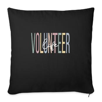 Ehrenamtliche Arbeit Freiwilliger Helfer Volunteer - Sofa pillowcase 17,3'' x 17,3'' (45 x 45 cm) - black - Front
