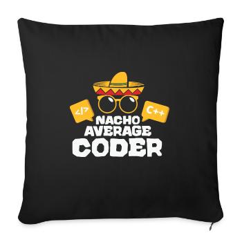 Nacho Average Coder Coding Taco Mexican Programmer - Sofakissenbezug 45 x 45 cm - Schwarz - Vorne