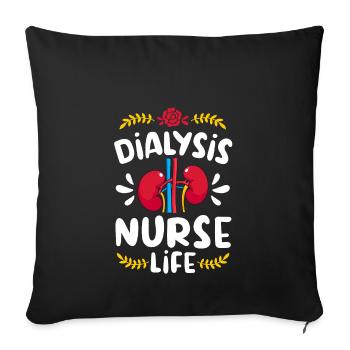 Dialysis Nurse Nephrology Dialysis Care - Sofa pillowcase 17,3'' x 17,3'' (45 x 45 cm) - black - Front