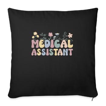 Assistant Physician Medical Assistant Doctor - Sofa pillowcase 17,3'' x 17,3'' (45 x 45 cm) - black - Front