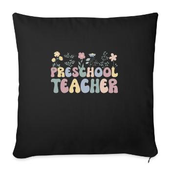 Preschool teacher Pedagogue Preschool Kindergarten - Sofa pillowcase 17,3'' x 17,3'' (45 x 45 cm) - black - Front