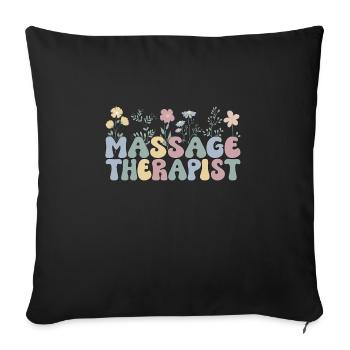 Masseuse Gift Idea Massage Therapist Massage - Sofa pillowcase 17,3'' x 17,3'' (45 x 45 cm) - black - Front
