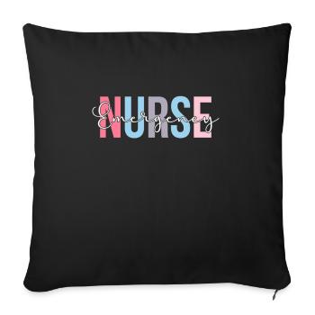 Emergency Nurse Nurse Emergency Room - Sofa pillowcase 17,3'' x 17,3'' (45 x 45 cm) - black - Front